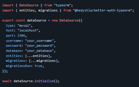 Better Auth Typeorm